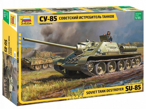 Su 85 Soviet Tank Destroyer By Zvezda # 3690 1/35