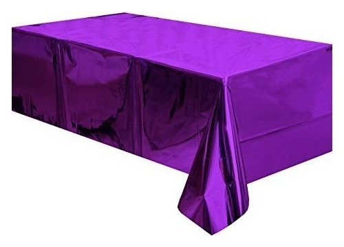 Mantel Metálizado Morado Medida 137x183cm Calidad Premium