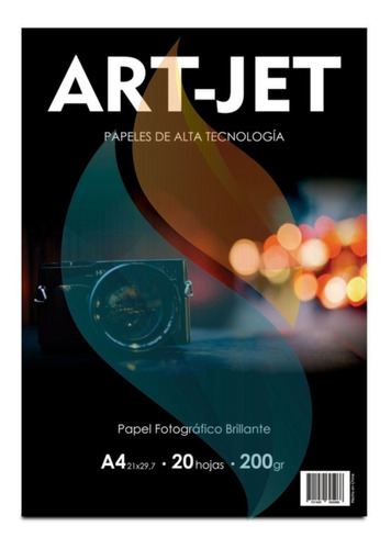 Papel Fotografico 200gr A4 20hjs Glossy Brillante Art Jet