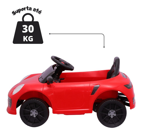 Carrinho Carro De Passeio Eletrico Infantil Com Som E Luz