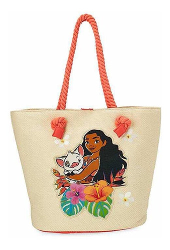 Moana Bolsa De Playa Para Niña Original De Disney Store