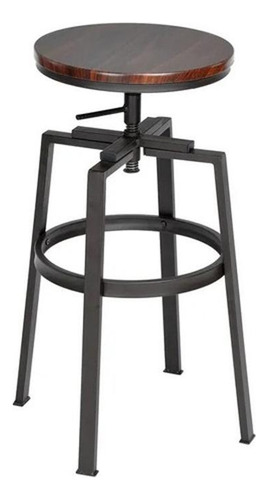 Banco de bar giratorio de metal y madera, diseño premium de 45 cm