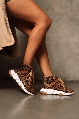 Zapatillas Mujer Urbanas Cuero Suela Goma Botas Moda Karol