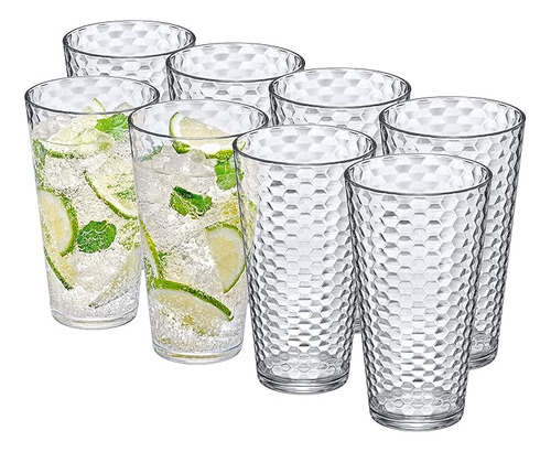 Amazing Abby Copo Nieve Vasos Plastico 24 Onzas Juego 8 Vaso