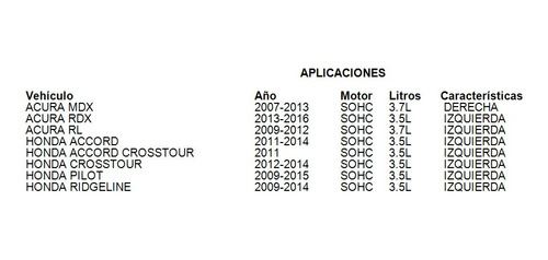 Junta Multiple Admision Izquierda Honda Pilot 2009-2015 3.5l