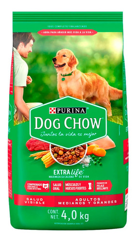 Alimento Perro Dog Chow Extralife Adultos 4kg Purina