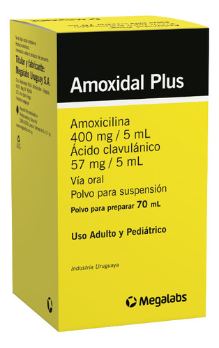 Amoxidal-plus® Suspensión X 70 Ml | Lab. Megalabs