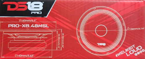 Paquete 2 Bocinas Ds18 Pro-x6.4bmsl+altavocez Pro-x694bm Color Rojo Con Negro