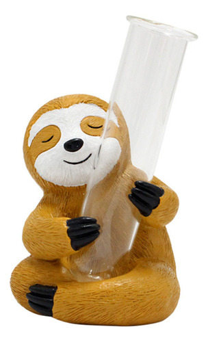 Jarrón Con Forma De Tubo De Ensayo Sloth, Bonito Y Juguetón