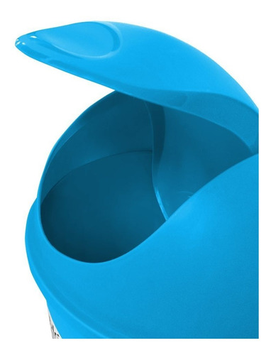Bote De Basura 45l Tapa Balancín Curvo Color Azul