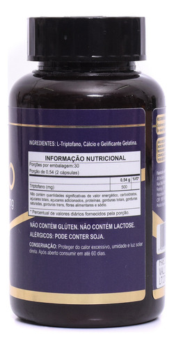 Triptofano Pure Concentrado 1000mg 60 Capsulas 5htp Jmsuplementos