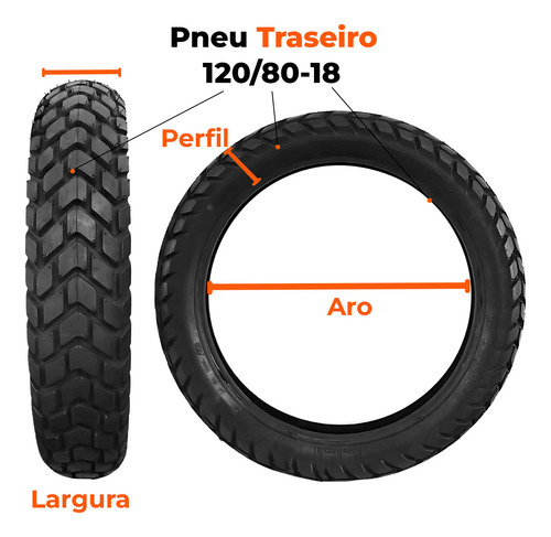 Pneu Traseiro Aprilia Ext 125 120-80-18 Pirelli