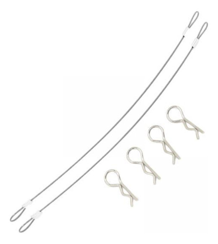 2 Rc Body Clips R Pins Para 1/10 1/8 Scale Rc Crawler Plata