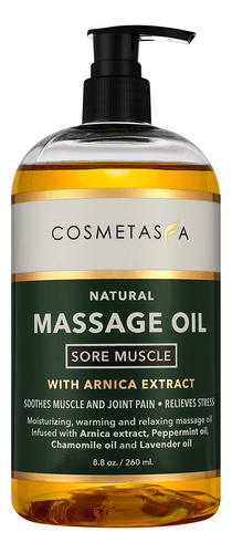 Cosmetasa Aceite De Masaje Muscular Para Dolor: 8.8 Onzas Al