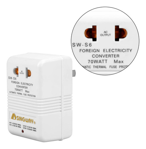Convertidor De 120v A 240v + Paso 70w Paso Y Transformador W
