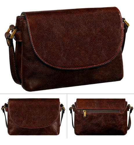 Bolso Cruzado De Cuero Para Mujer Messenger Time Resistanc