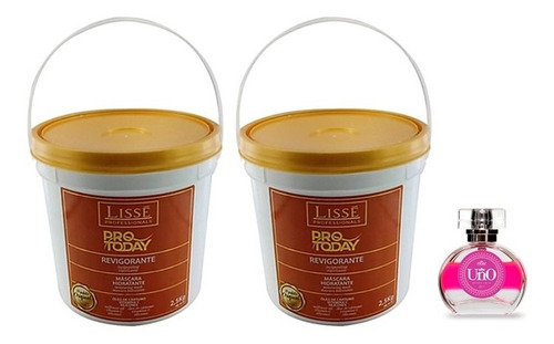 2 Máscara Revigorante Balde 2,5k Lissé + Perfume Para Cabelo