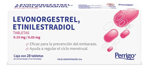 Levonorgestrel/ Etinilestradiol 0.15mg/0.03mg C/28 Tabletas