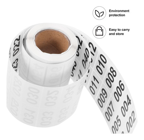 1 Rollo De Prácticas Pegatinas Con Números Para Almacén