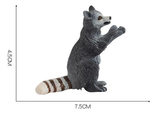3 Paquete De 3-6 Figuras Realistas De Mapache, 3 Piezas