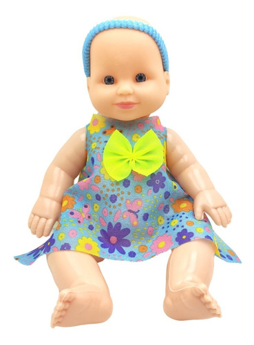 Imagem 6 de 7 de Boneca De Brinquedo Blu Blu Laço Cabeça Vestido Anjo Babê