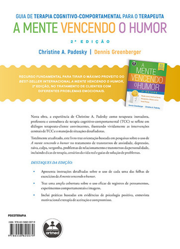Guia De Terapia Cognitivo-comportamental Para O Terapeuta, De Christine A. Padesky. Editora Artmed, Capa Dura Em Português, 2021