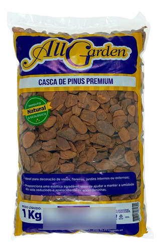 Casca De Pinus Premium 1 Kg All Garden Casca De Madeira