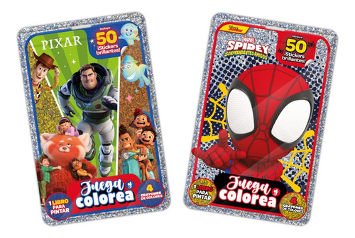 Libro Para Pintar - Juega Y Colorea - Pack Pixar Y Spidey