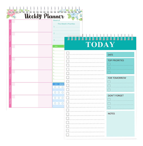 Bloc De Notas Planificador Semanal Y Cuaderno Planificador P