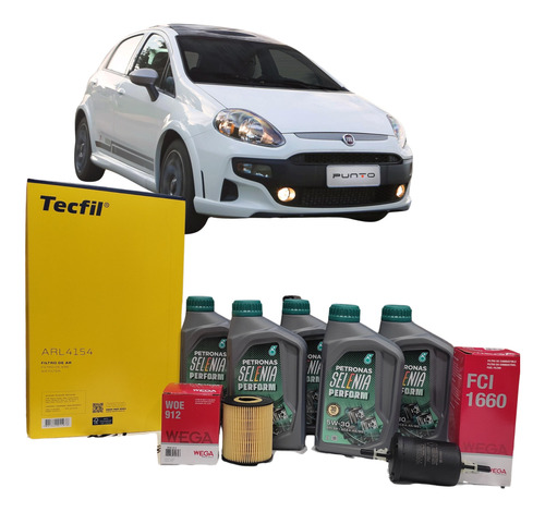 Kit Troca Óleo Selenia Punto 1.6 1.8 16v Etorq 2012 2013 14