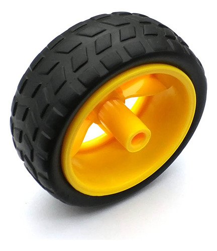 Rueda De Caucho 65mm Neumático Para Auto Robot