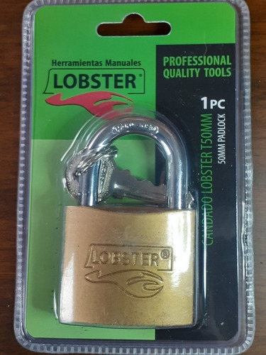 Candado Lobster T50 Mm 3 Llaves