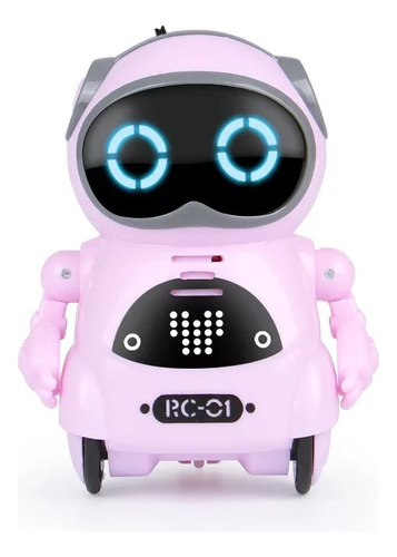 Mini Robot De Juguete De Bolsillo Rosa