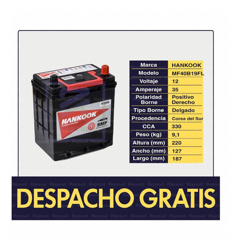 Batería Suzuki Alto 1.0cc 2012 Dohc Bencina