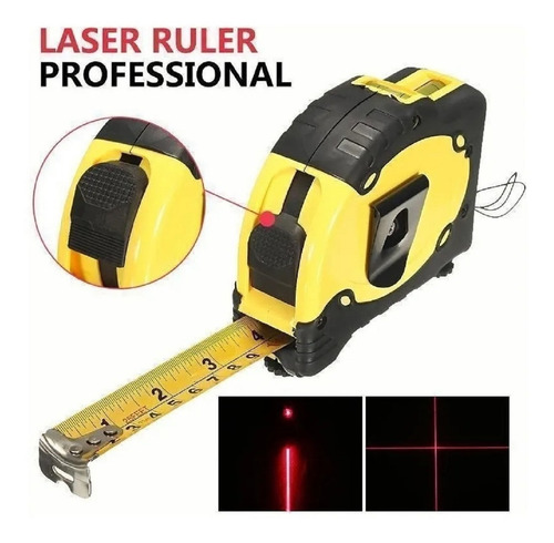 Imagen 7 de 12 de Huincha De Medir Nivel Laser Nivelador Cinta Métrica Huincha
