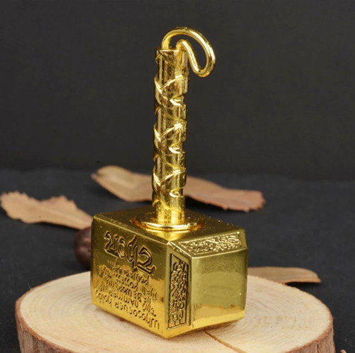 Hand Spinner Giratório Giroscópio Metal Martelo Thor Gold