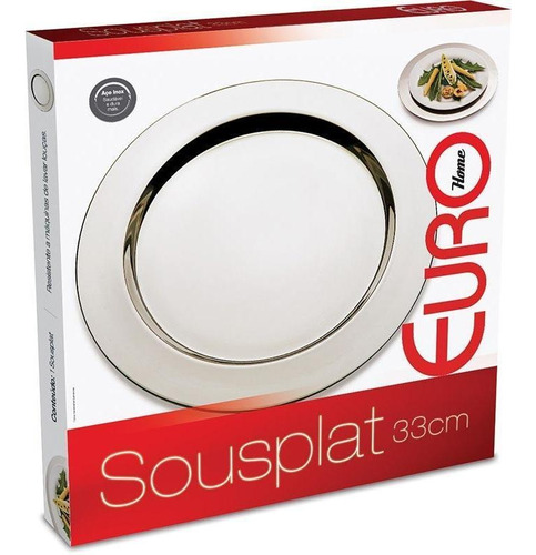 Sousplat de acero inoxidable 33 cm
