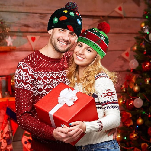 Gorro De Navidad Con Luz Led Regalo Navideño Mayoreo