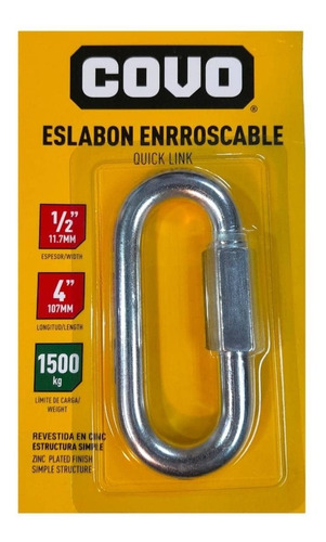Eslabon Enrroscable 107 Mm 4  Covo