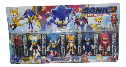 Set De Figuras De Personajes De Sonic 10cm (6und)