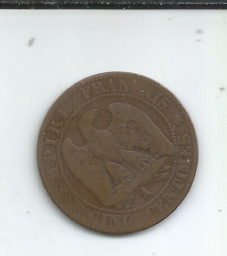 M 240 Francia Moneda Cobre 5 Centimes 1865 A (Usado)