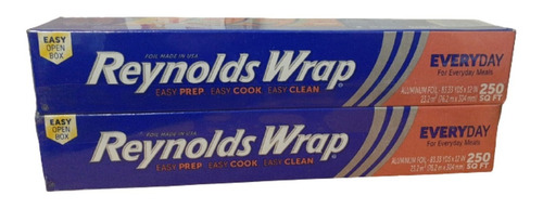 Papel Aluminio Reynolds Wrap Everyday 2 Pzs 76.2m X 304mm