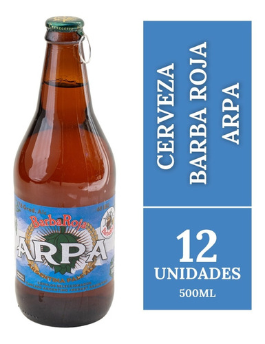 Cerveza Barba Roja Arpa Argentina Pale Ale 500ml. Pack X 12