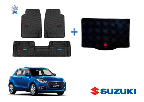 Tapetes Logo Suzuki + Cajuela Swift 2018 A 2020 2021 2022 23