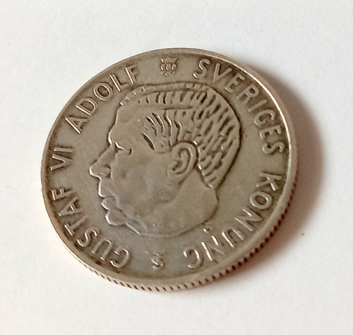 Moneda De Una Corona - Suecia - 1952
