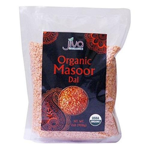 Jiva Usda Organic Masoor Dal (split Lentejas Rojas) 2 Libra 