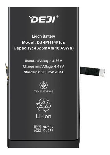 Bateria Compatible Con iPhone 14 Plus 100% Health Marca Deji