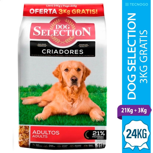 Alimento Dog Selection Para Perros Adultos 21kg + 3kg Gratis