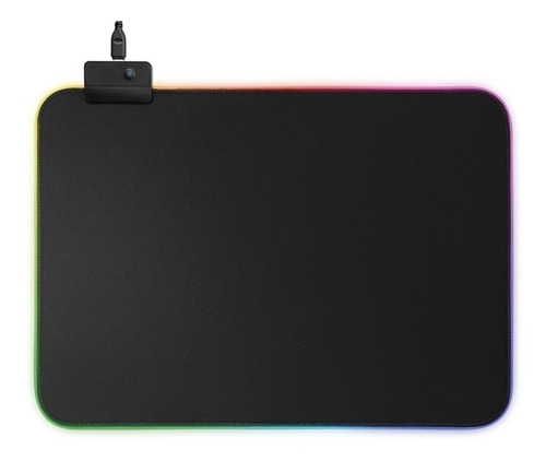 Mousepad Gamer Led Rgb Xzone Gmp-01 Base Emborrachada Cor Preto Desenho impresso Liso