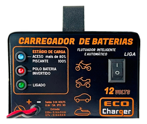 Carregador Bateria 12v Carro E Moto - Não Precisa Desligar!